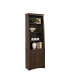 Фото #2 товара Tall Slant-Back Bookcase with 2 Shaker Doors