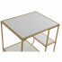 Вспомогательный стол DKD Home Decor Позолоченный Металл MDF Белый (50 x 40 x 55,5 cm)
