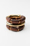 PACK OF 3 ELASTICATED WOODEN BRACELETS