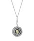 Фото #1 товара 2028 women's Silver Tone Black Cameo Round Filigree Locket Necklace