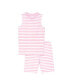 Toddler Boys and Girls Petal Stripe 2-Piece Matching Family Pajama Set