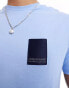 Armani Exchange small box logo t-shirt in light blue Синий, 2XL - 44 - фото #2