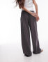 Фото #4 товара Topshop pull on wide leg trouser in charcoal