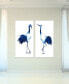 Фото #2 товара Ink Drop Crane 1 2 Frameless Free Floating Tempered Glass Panel Graphic Wall Art, 48" x 24" x 0.2"