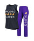 Women's Purple, Black Phoenix Suns Team Tank Top and Pants Sleep Set