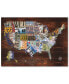 Фото #1 товара Masters Fine Art 'USA License Plate Map on Wood' Canvas Art - 24" x 32"