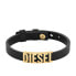 Браслет Diesel Black leather bracelet DX1440710