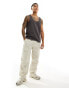 ASOS DESIGN heavyweight vest in charcoal