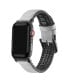 Фото #1 товара Men's and Women's Genuine Gray Leather Band with Silicone Back for Apple Watch 38mm