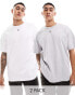 Фото #1 товара Cotton On heavy weight boxy t-shirt 2 pack grey and white