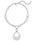 ფოტო #1 პროდუქტის Circle Link Pendant Choker Necklace, 17-1/4" + 3" extender, Created for Macy's