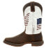 Фото #3 товара Durango Durango Distressed Flag Embroidery Western Mens Brown, White Casual Boo