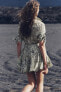 Фото #10 товара Короткое платье с принтом — zw collection ZARA
