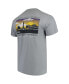 Фото #1 товара Men's Gray LSU Tigers Comfort Colors Campus Scenery T-shirt