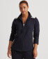 Фото #1 товара Women's Plus-Size Cotton-Blend Zip-Up Track Jacket