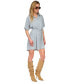 ფოტო #4 პროდუქტის Women's Chambray Pleated-Back Shirtdress