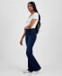 ფოტო #3 პროდუქტის Juniors' High-Rise Patch-Pocket Flare-Hem Jeans