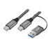 Фото #1 товара MCL Samar MCL MC1C99A3C105A2Z - 2 m - USB C - USB C - USB 3.2 Gen 2 (3.1 Gen 2) - 10000 Mbit/s - Black - Grey