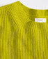 Women's Chunky-Knit Crewneck Sweater, Created for Macy's Green Pear, XS - фото #3