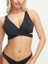 Фото #1 товара ASOS DESIGN Fuller Bust mix and match underwired wrap bikini top in black