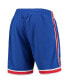 ფოტო #4 პროდუქტის Men's Blue New Jersey Nets Hardwood Classics Primary Logo Swingman Shorts