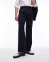 Topman premium wool rich tux suit trousers in navy Синий, W32 Regular - фото #2