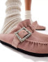 Фото #8 товара Free People diamante buckle slip on buckle mules in frosted pink