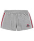 Women's Heathered Gray Ohio State Buckeyes Plus Size 2 Stripes Shorts