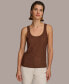 ფოტო #1 პროდუქტის Donna Karan Women's Textured Scoop-Neck Tank Top