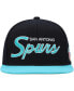 ფოტო #3 პროდუქტის Men's Black San Antonio Spurs Hardwood Classics MVP Team Script 2.0 Snapback Hat