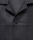 Men's Suede Leather-Effect Overshirt