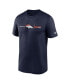 Men's Navy Denver Broncos Horizontal Lockup Legend T-shirt