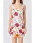 Women's Floral Embroidered Mini Dress