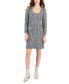 ფოტო #1 პროდუქტის Women's Tweed Bouclé-Knit Button-Front Dress