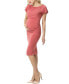 Фото #3 товара Maternity Convertible Shoulder Ruched Midi Dress