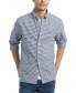 ფოტო #1 პროდუქტის Men's Gingham Long Sleeve Button-Down Oxford Shirt