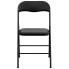 5 Piece Black Folding Card Table And Chair Set