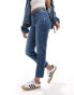 Hollister high rise mom fit jean in dark blue