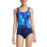Фото #8 товара Women's Tummy Control Chlorine Resistant Soft Cup Tugless Sporty One Piece Swimsuit
