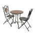 Table set with 2 chairs Versa Irida Black 60 x 71 x 60 cm