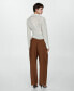 ფოტო #3 პროდუქტის Women's Belt Straight-Fit Pants