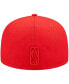 Men's Cream, Red Philadelphia 76ers Cork Two-Tone 59FIFTY Fitted Hat Cream, Red, 7 1/8 - фото #5