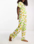 ASOS DESIGN mix & match modal fruit pyjama trouser in pink