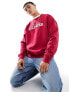 Фото #1 товара Tommy Hilfiger monotype embroidered sweatshirt in burgundy