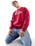 Tommy Hilfiger monotype embroidered sweatshirt in burgundy