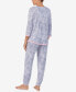 Фото #2 товара Women's 3/4 Sleeve 2 Piece Pajama Set