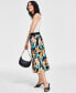 ფოტო #3 პროდუქტის Women's Pleated Floral-Print Midi Skirt, Created for Macy's