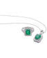 EFFY® Emerald (2-1/5 ct. t.w.) & Diamond (1/4 ct. t.w.) 18" Pendant Necklace in 14k White Gold (Also Available in 14k Yellow Gold)