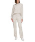 ფოტო #6 პროდუქტის Women's Textured Flare-Leg Pants