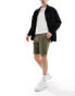 Ben Sherman slim fit stretch chino short in dark khaki